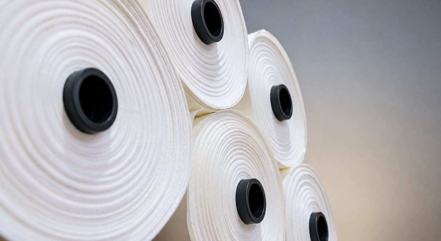 Rolls of white UHMWPE unidirectional material
